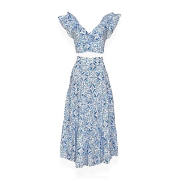 Hill House XS Blue Mosaic Skirt - Picture 4 of 4